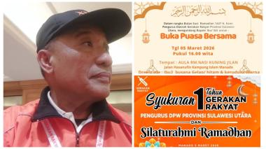 Satu Tahun Mengabdi, Gerakan Rakyat Sulut Teguhkan Soliditas Lewat Silaturahmi dan Buka Puasa Penuh Makna